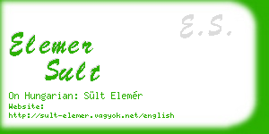 elemer sult business card